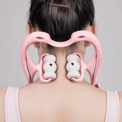 Six-Wheel Neck and Shoulder Manual Massage Device
